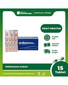 Ardium 500mg Meringankan Gangguan Peredaran Darah & Wasir 60 Tablet