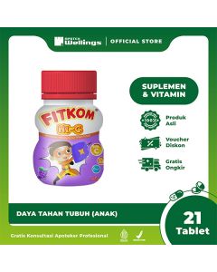 Fitkom Hi-C Vitamin Dan Suplemen Anak Rasa Anggur 21 Tablet