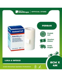 Leukoplast Elastomull Haft Pembalut Luka 8cm x4m 1 Roll