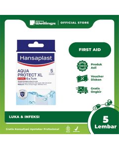 Hansaplast Aqua Protect XL Plester Waterproof 6 x 7cm 5 Lembar