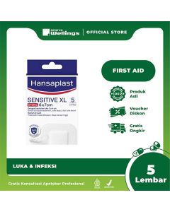 Hansaplast Sensitive XL Perban Luka 6 x 7cm 5 Lembar